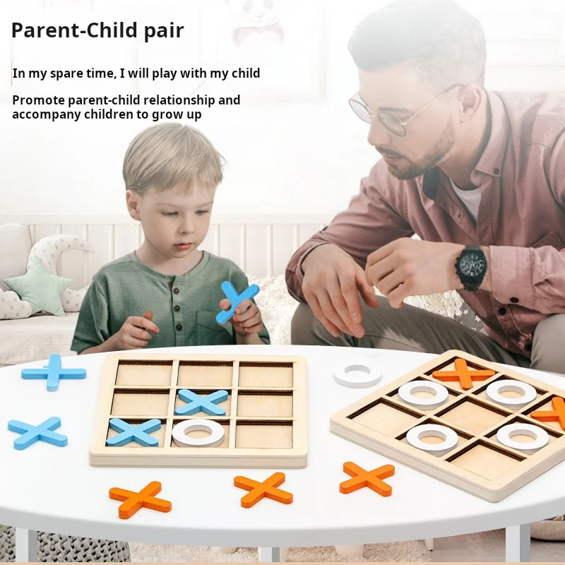 XO Tic-tac-toe children's puzzle toys Link to see two-player versus parent-child interactive board game
