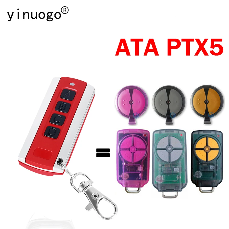 

ATA PTX5 PTX2 PTX 2V1 2V2 5V1 5V2 GDO6v3 GDO6v4 Garage Door Control 433.92MHz Rolling Code Gate Opener Remote Control