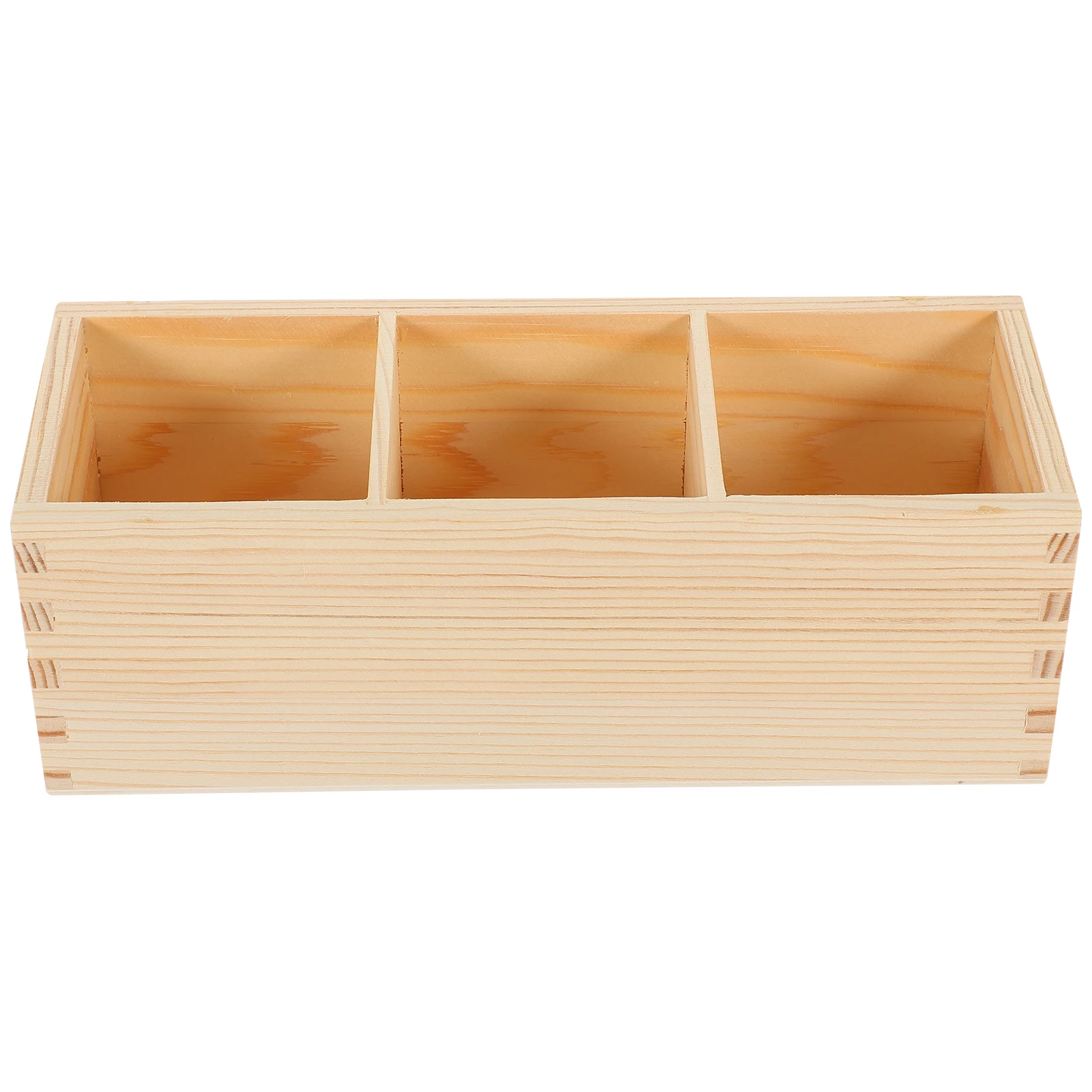 Wooden Pen Storage Box Pencil Pot DIY Office Organizer Desktop Pen Holder Desktop Organizer Wood Makeup Brush Holder