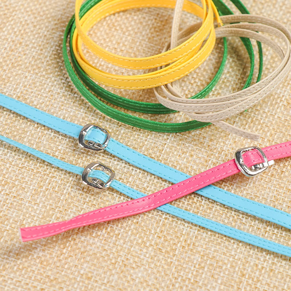 PU Miniature Bag Doll Belts Material For Doll Clothes Accessories DIY Handmade Mini Waist Belt Length 50cm Candy Color 4