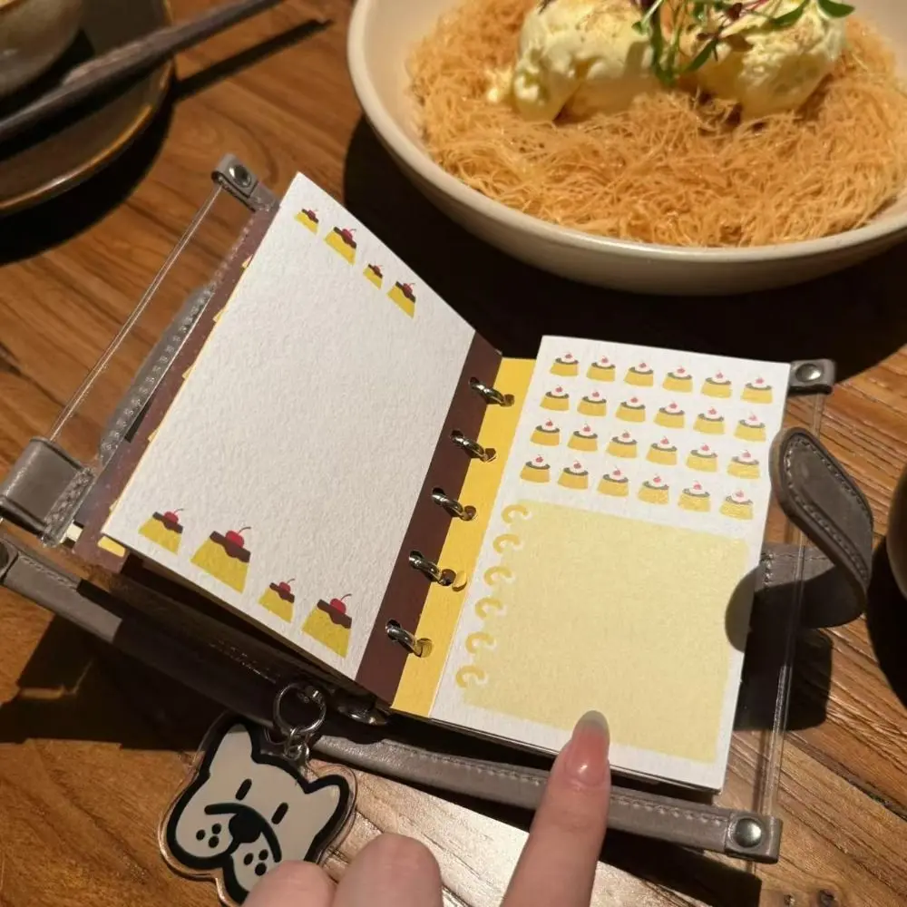 창의적인 투명 바인더 노트북, 빈 내지, 루즈리프 노트패드, 미니 DIY 다이어리, 문구 용품