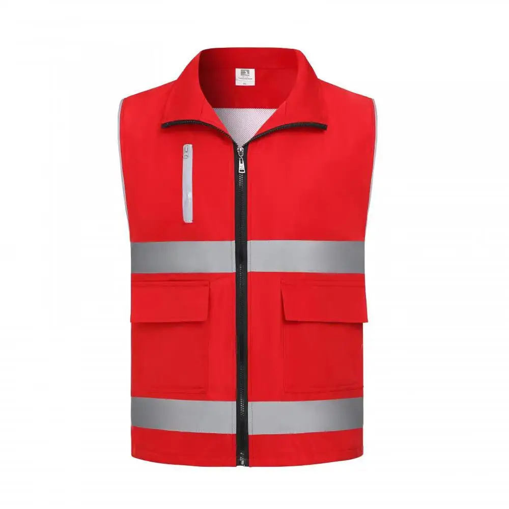 Safety Vest Reflective High Visibility Volunteer Work vest With Reflective Stripes workwear reflective Safety vest