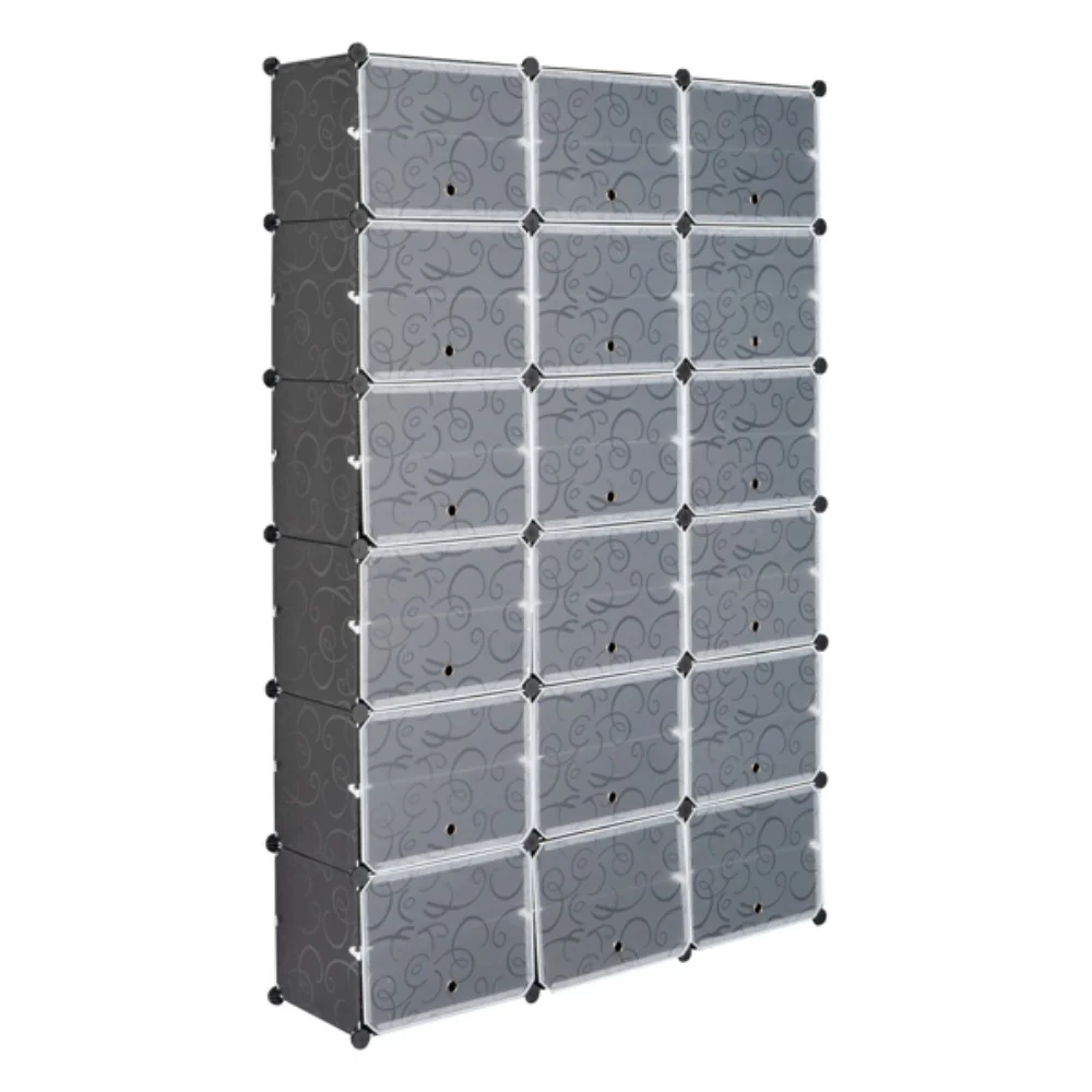 12-Tier Portable 72 Pair Shoe Rack Organizer 36 Grids Tower Shelf Storage Cabinet Stand Expandable for Heels Boots Slippers