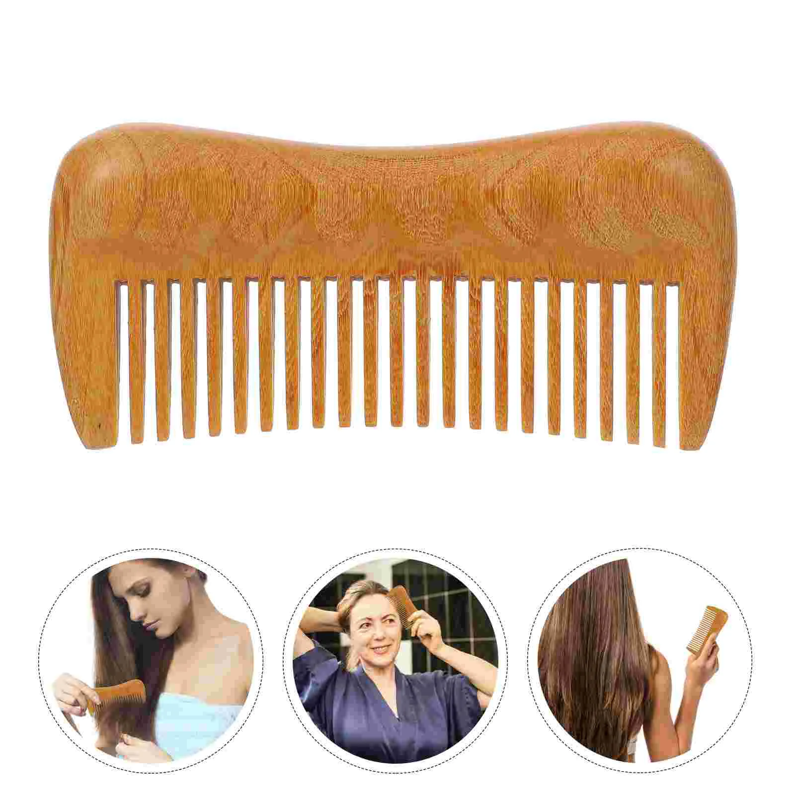 

1pc Fine- toothed Wooden Comb Multi- Comb SPA Scalp Hair Comb Scraping Hair Comb Home Hairdressing Tool for Men