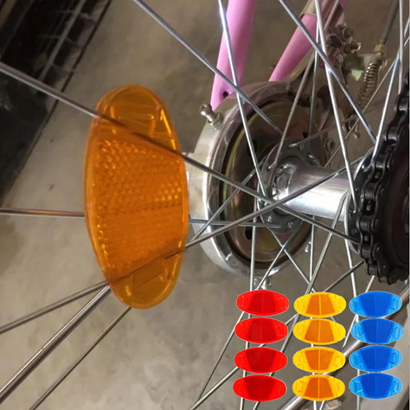 

4PCS Bicycle Spoke Reflector Light Bicycle Wheel Safety Reflective Rim 3 Colors