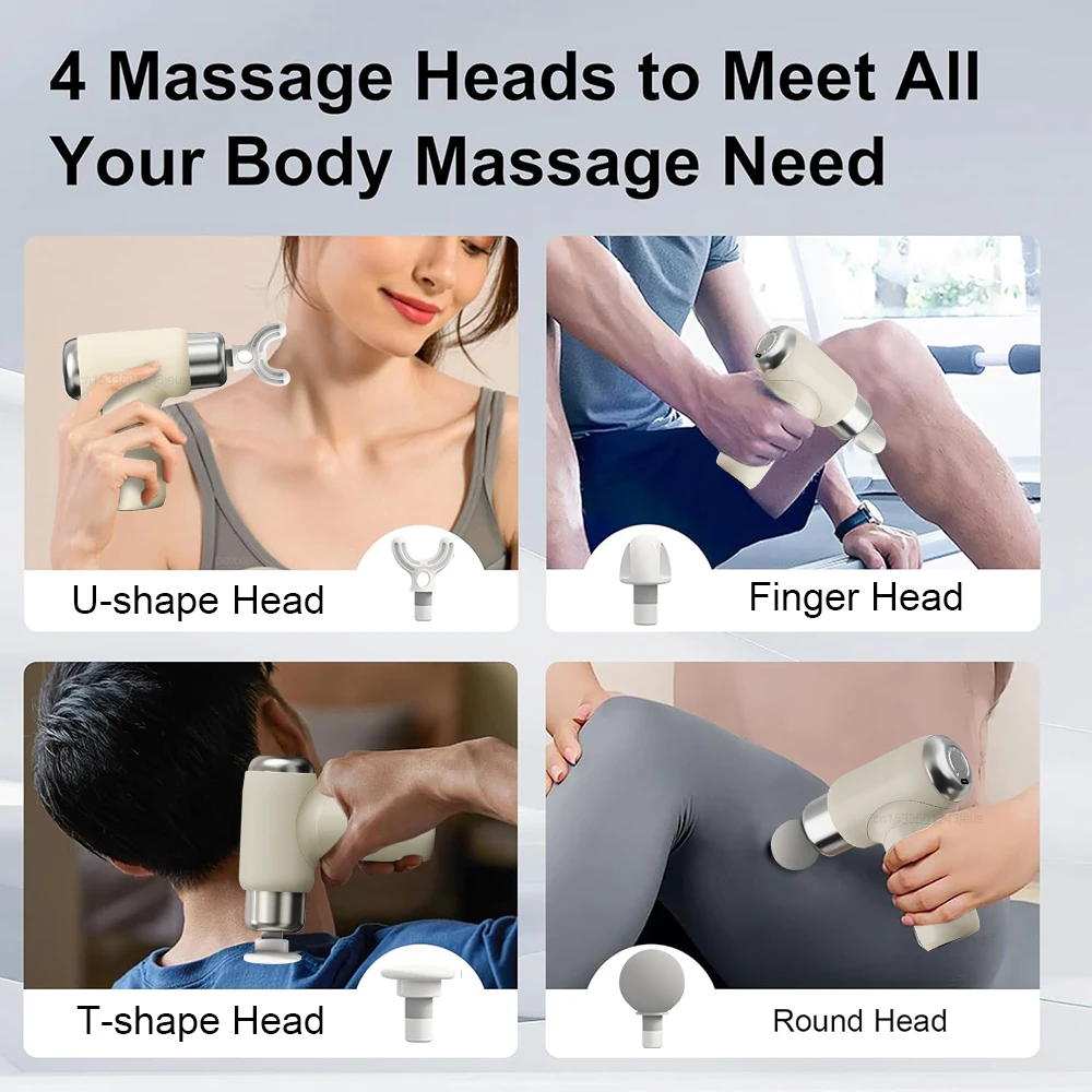 Compact Handheld Deep Tissue Muscle Relaxation Massager with Adjustable Speeds