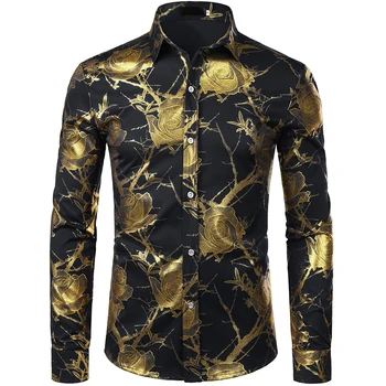 Men’s Gold 3D Rose Shirt 1