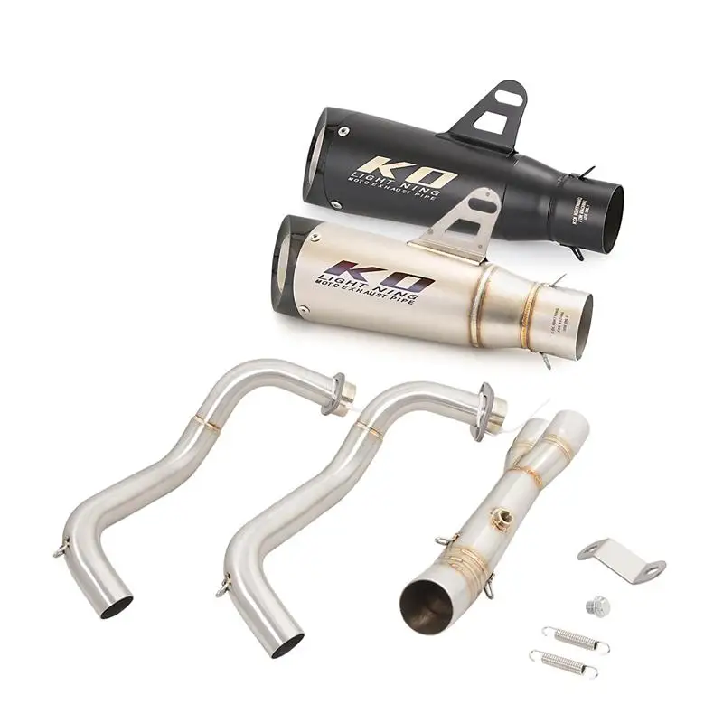 For Yamaha MT07 2022-2023 Motorcycle Exhaust System Muffler Header Pipe Slip On Without DB Killer Stainless Steel 51MM Escape - Image 2