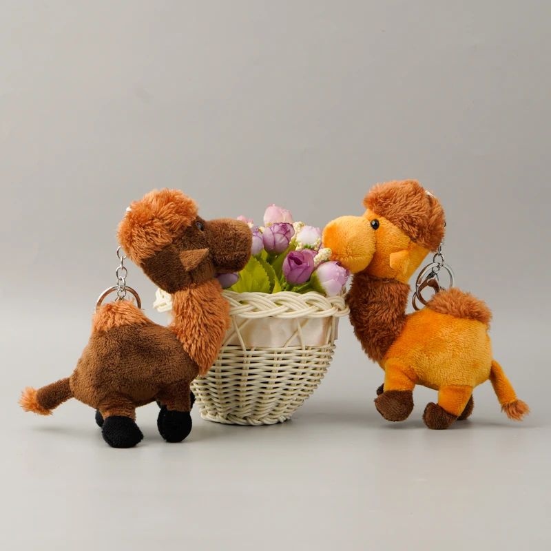 

15CM Plush Toy Keychain Activity Gift Plush Camel Desert Animal Backpack Pendant Novel Plush Animal Camel Doll Zoo Souvenir