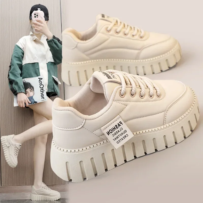 

New 2024 Spring/Summer Hot selling Women's Shoes with Matsuke Sole, Simple and Tall, Casual Board Shoes, Student Street Shooting