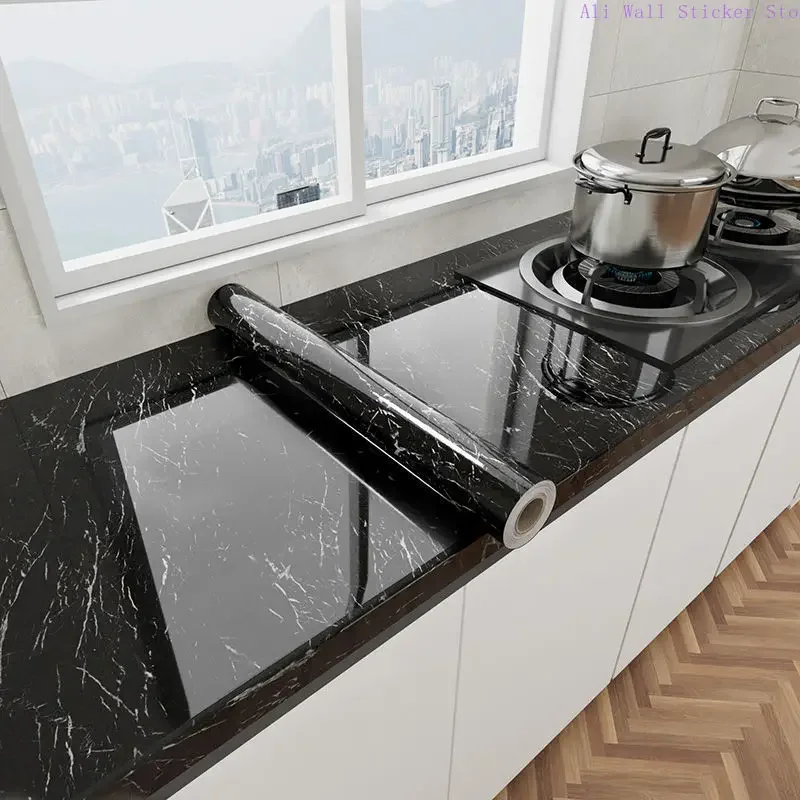 

Marble Contact Paper Peel and Stick Oil Proof Wallpaper for Kitchen Countertop Self Adhesive PVC Waterproof Sticker for Bathroom