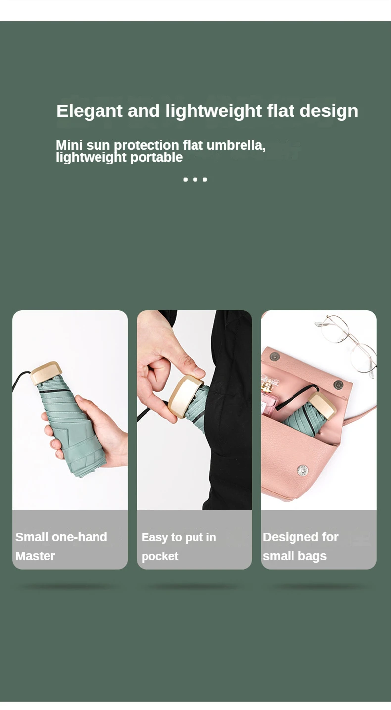 uv protection pocket umbrella three