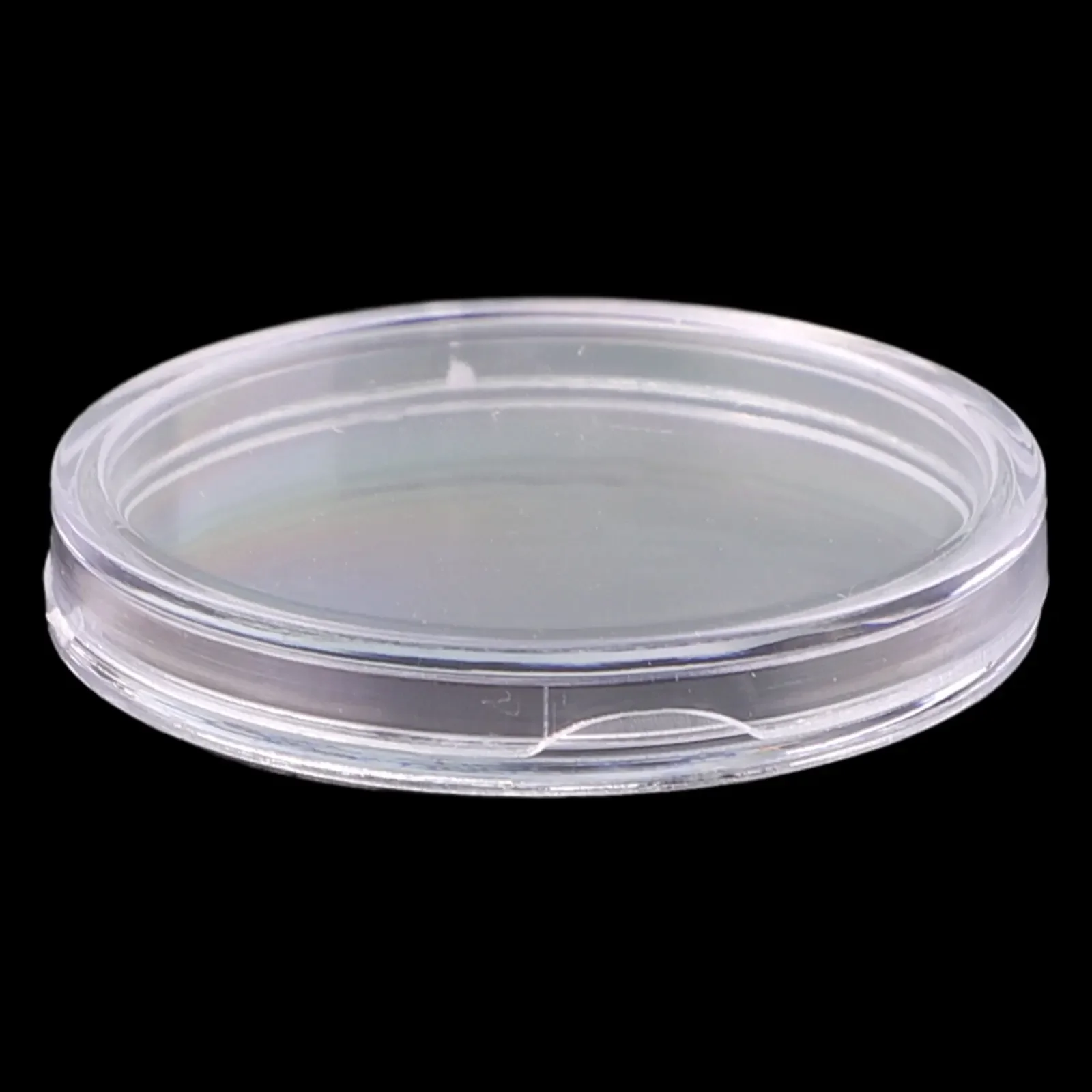 100Pcs Clear 32mm Coin Storage Boxes PS Capsules Portable Round Coin Holders *This Round Case Is Great For Storing Coins