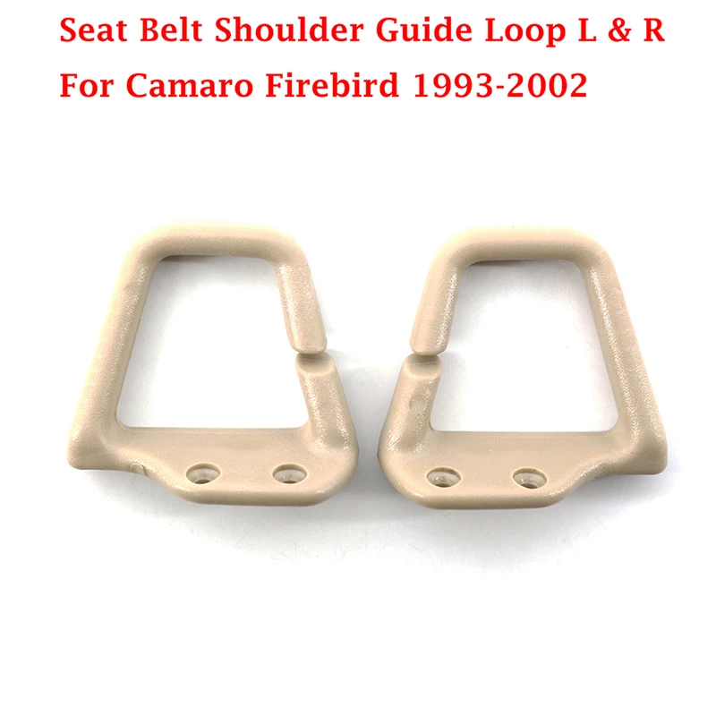 Beige Car Front Seat Belt Guide Loops Plastica Sinistra Destra Per Chevrolet Camaro Convertible 1993-2002 Accessori Interni Auto