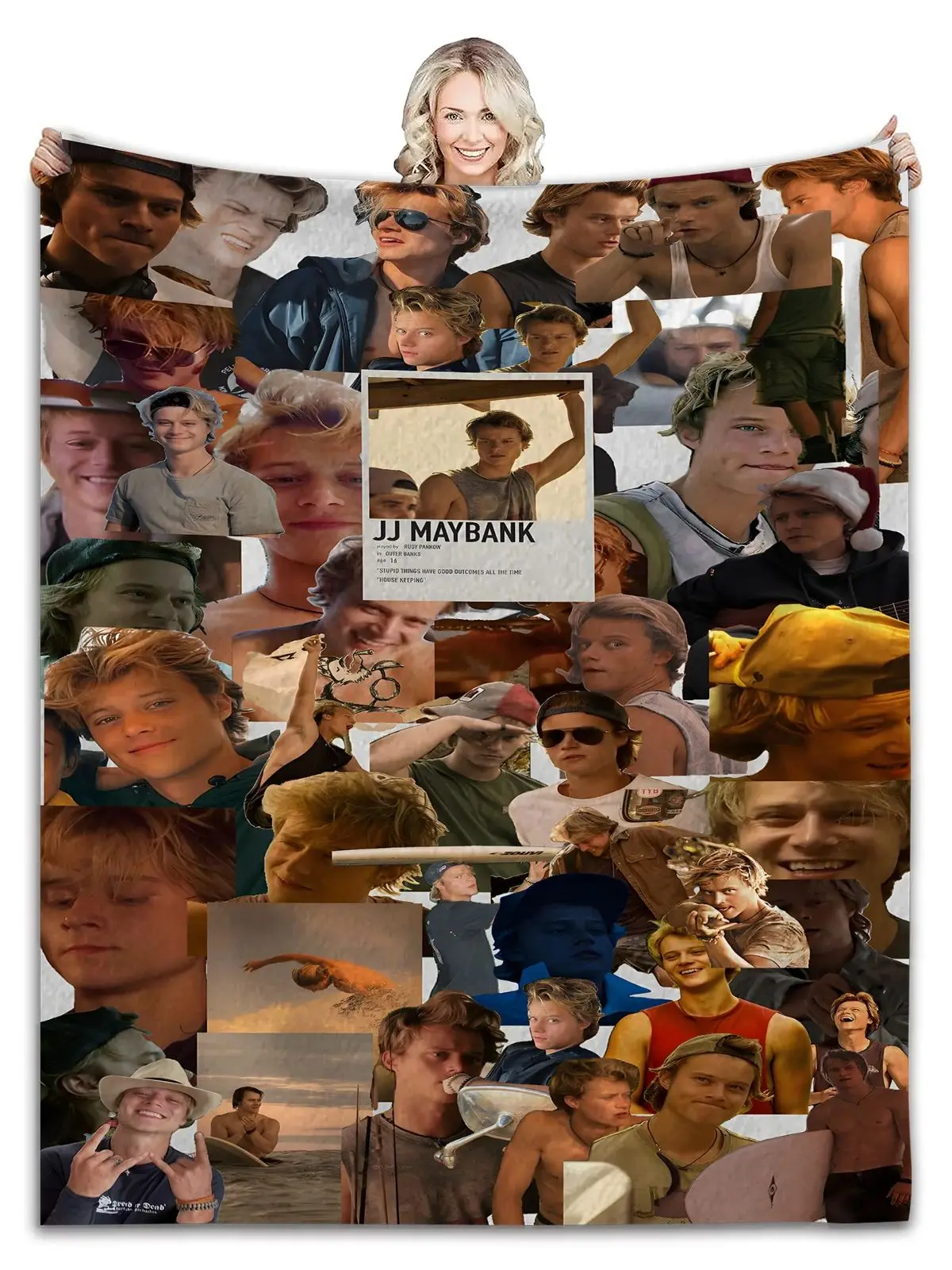 JJ Maybank Flanelldecke Rudy Pankow Fotocollage, weiche, warme Überwurfdecke für Schlafzimmer, Reisen, Büro, Tagesdecke, Sofabettbezug – Detail 1