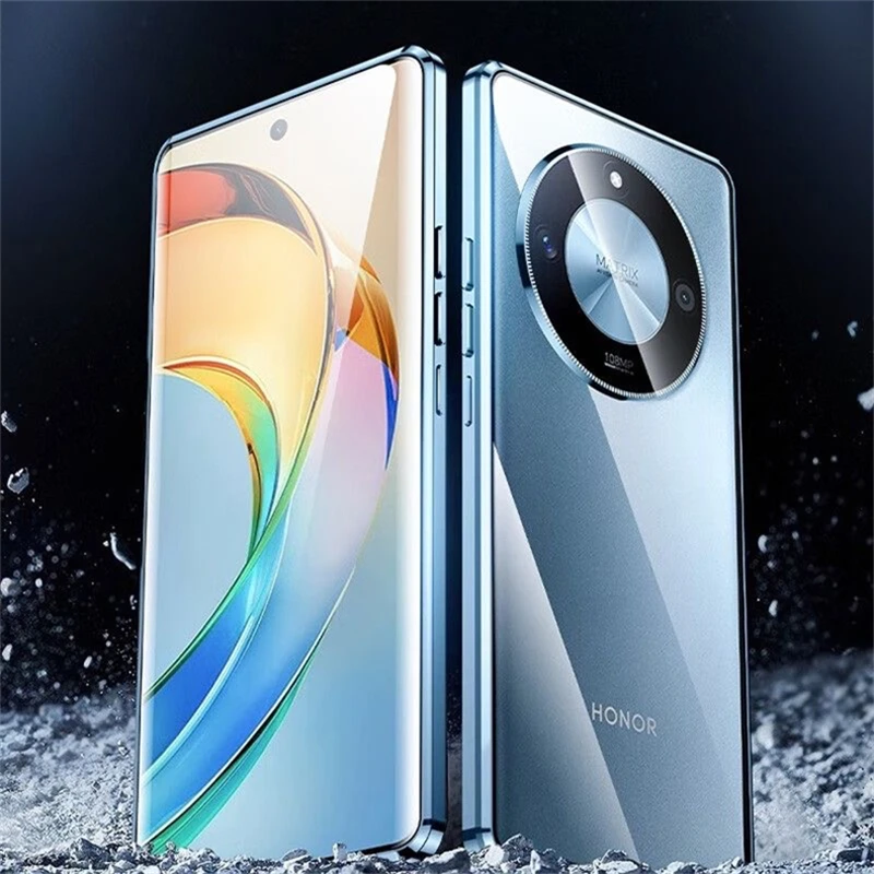 360° Full-Body Magnetic Metal & Tempered Glass Protective Case
