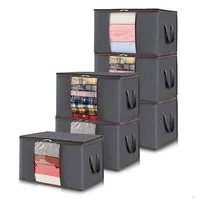 6pcs/set Clothes Storage Bags Upgraded Foldable Fabric Storage Bags Storage Containers For Organizing Bedroom 1