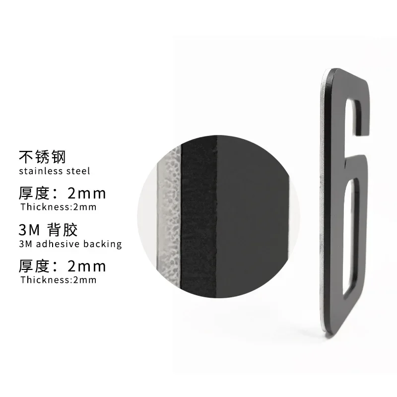 5/6 Inch Stainless Steel Number 12.7/15.2 Cm Self Adhesive Numbers Address Sign #0-9 Letters Big Modern Door Plates Home house number signs door signs house numbers number plate