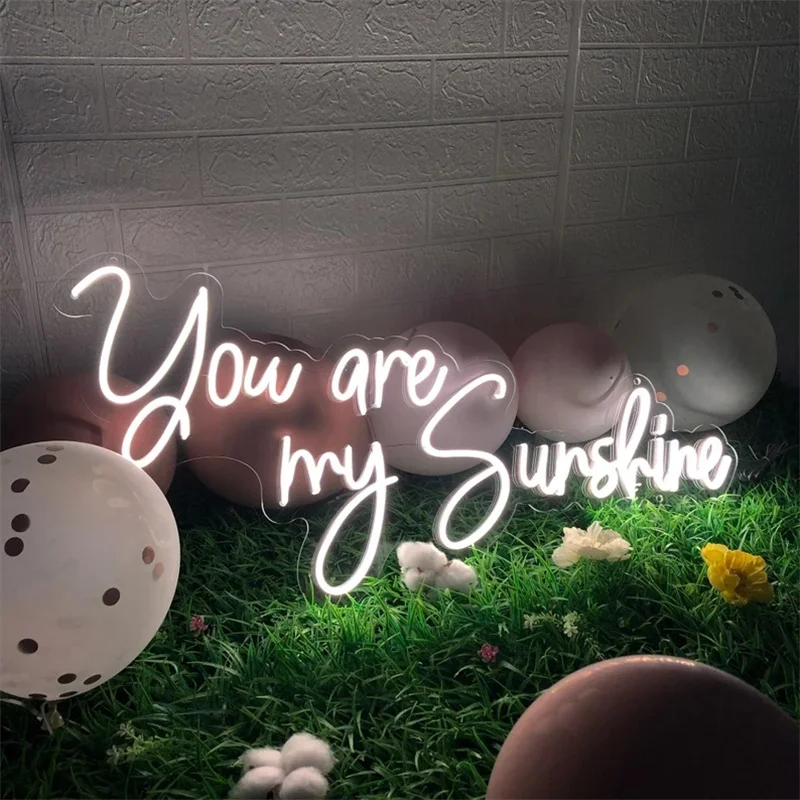 Ineonlife You Are My Sunshine Neon Sign Custom Wedding Light Led Personalized ART Wall Decor For Shop Room Home Party Club Gifts