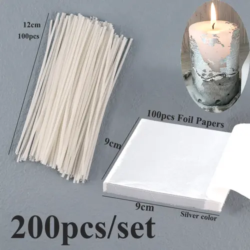 Smokeless Candle Wicks 2.6-20cm Pre-Waxed Cotton Core Wicks with Metal Sustainer Tabs DIY Handmade Candle Making Tools - Image 16