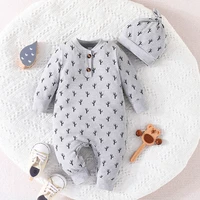 Newborn Baby Clothes 0 to 18 Months Cactus print Onesies For Baby Boy Girl Style Long Sleeve Infant Romper Toddler Jumpsuit 4