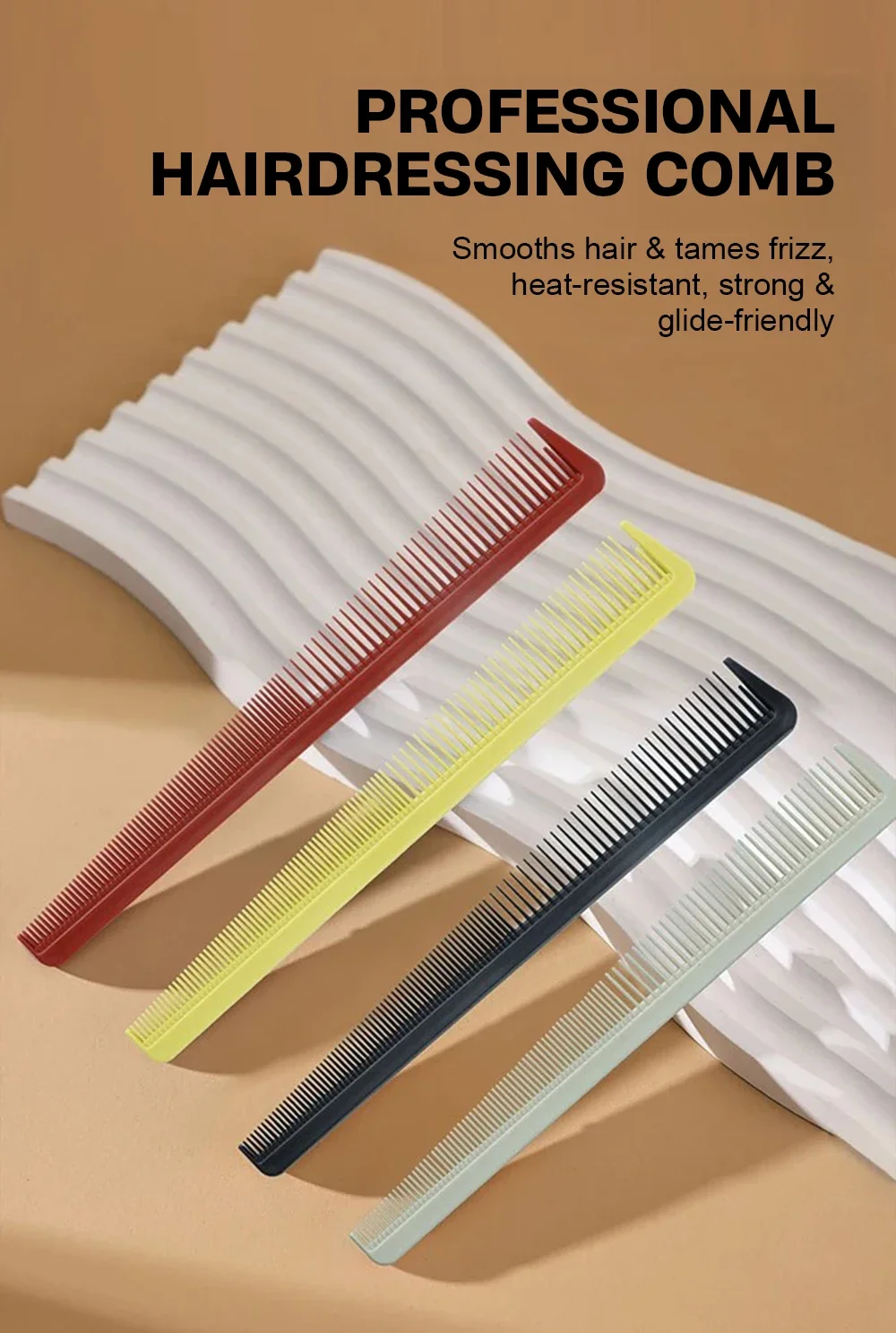 2PCS Stylist Verjüngt Verblassen Kamm Set Hitzebeständige Frauen Glatte Haar Kämme Barber Haar Schneiden Kamm Für Männer Salon Styling werkzeuge – Detail 2