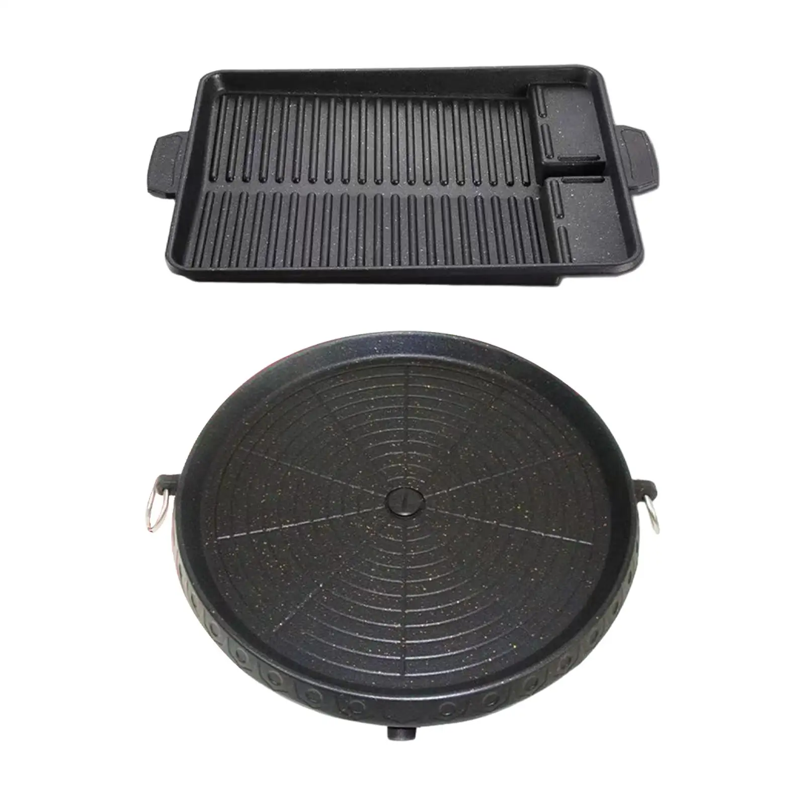 Korean BBQ Grill Pan Easy to Clean Grilling Pan for Outdoor Travel Kitchen