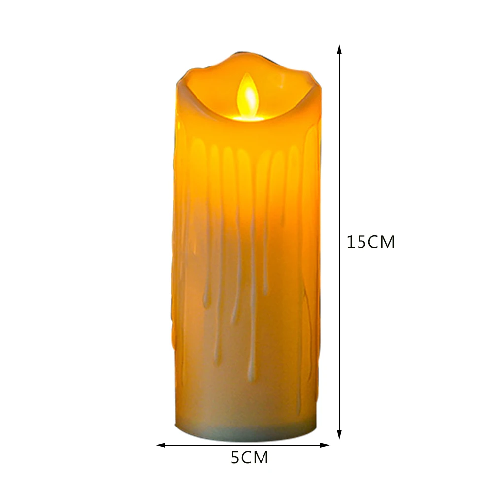 Electronic LED Candles Light Flameless Flickering Tealight Battery Powered Candle Lamp Decorative Candles Halloween Decoration