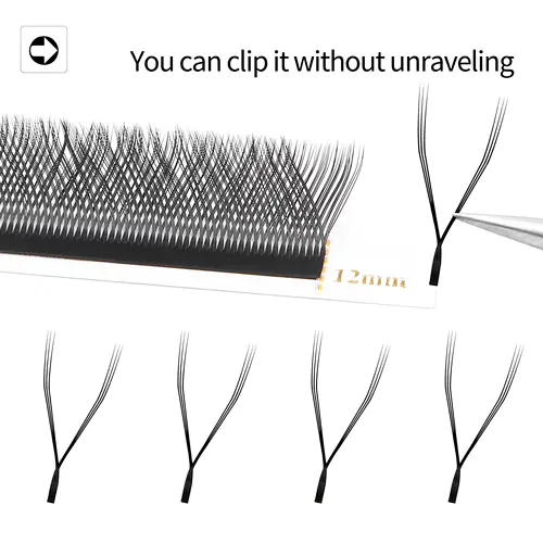 XIUSUZAKI W Shaped Bloom 2D 3D 4D 5D 6D 7D 8D Automatic Flowering Premade Fans Eyelashes Extensions Natural yy Individual Lashes - Image 9