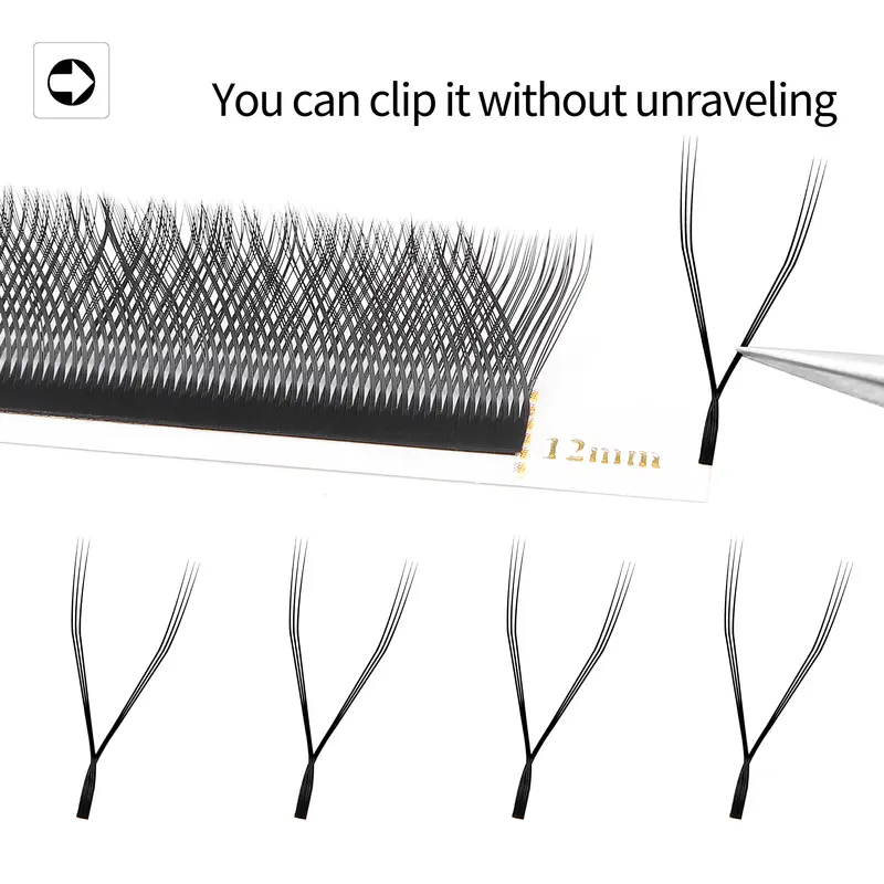 XIUSUZAKI W Shaped Bloom 2D 3D 4D 5D 6D 7D 8D Automatic Flowering Premade Fans Eyelashes Extensions Natural yy Individual Lashes - Image 9