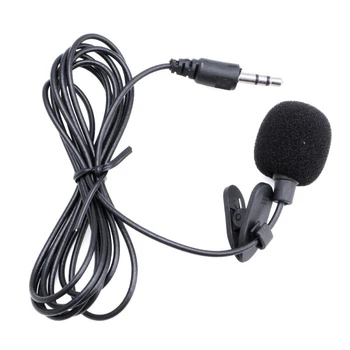 Mini microfono lavalier da 3,5 mm con clip sul microfono da bavero per telefono cellulare PC portatile microfono cablato altoparlante microfono da bavero