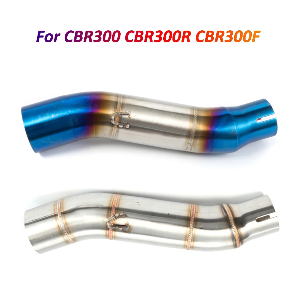 

Motorcycle Exhaust Middle Link Pipe for Honda CBR300 CBR300R CBR300F Stainless Steel Muffler Slip-on Midpipe Connector Tube