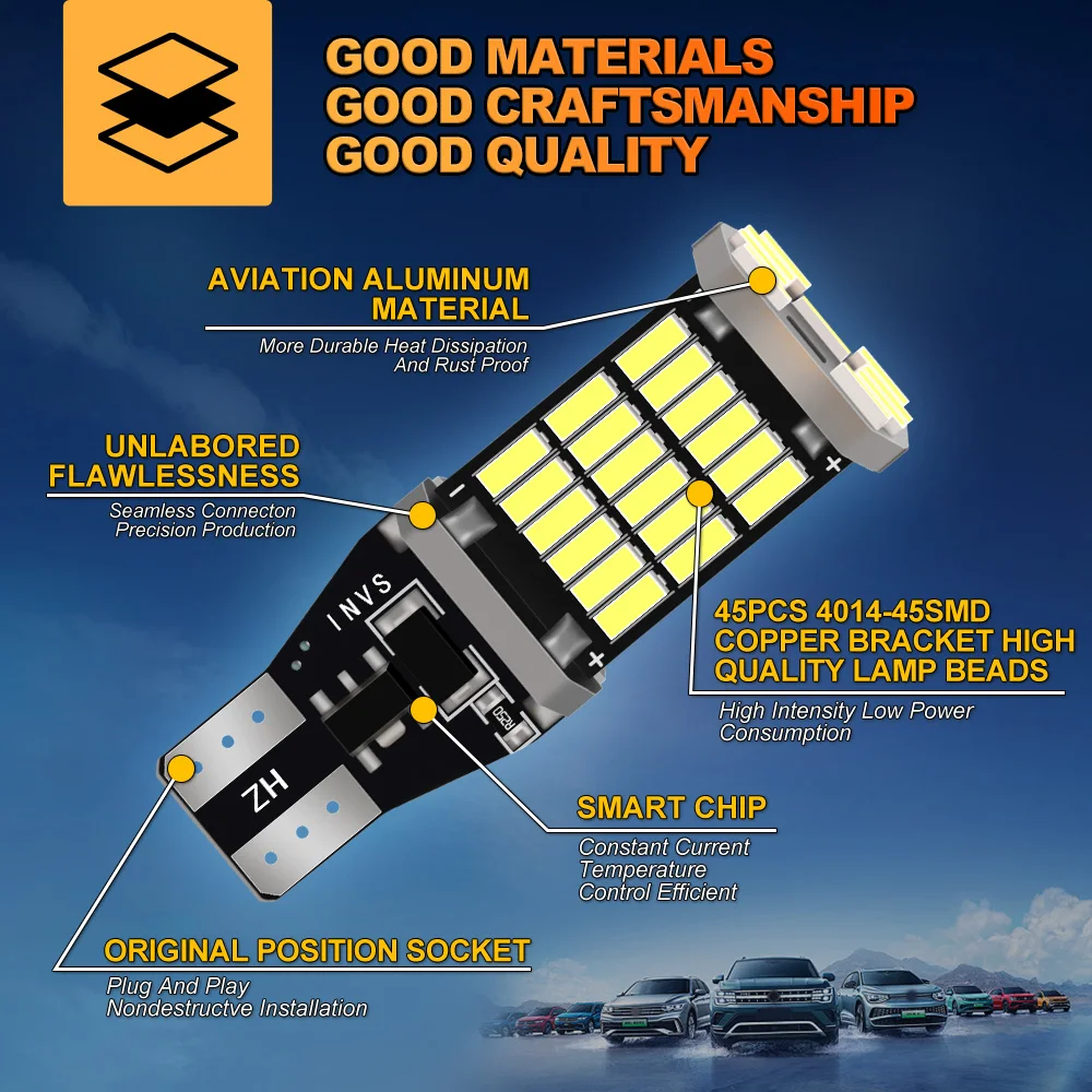 T15 W16W LED ������ ��� ���� Canbus �ڵ��� ���� ���� 12V AUDI A3 8P 2004 2005 2006 2007 2008 2009 2010 2011 2012