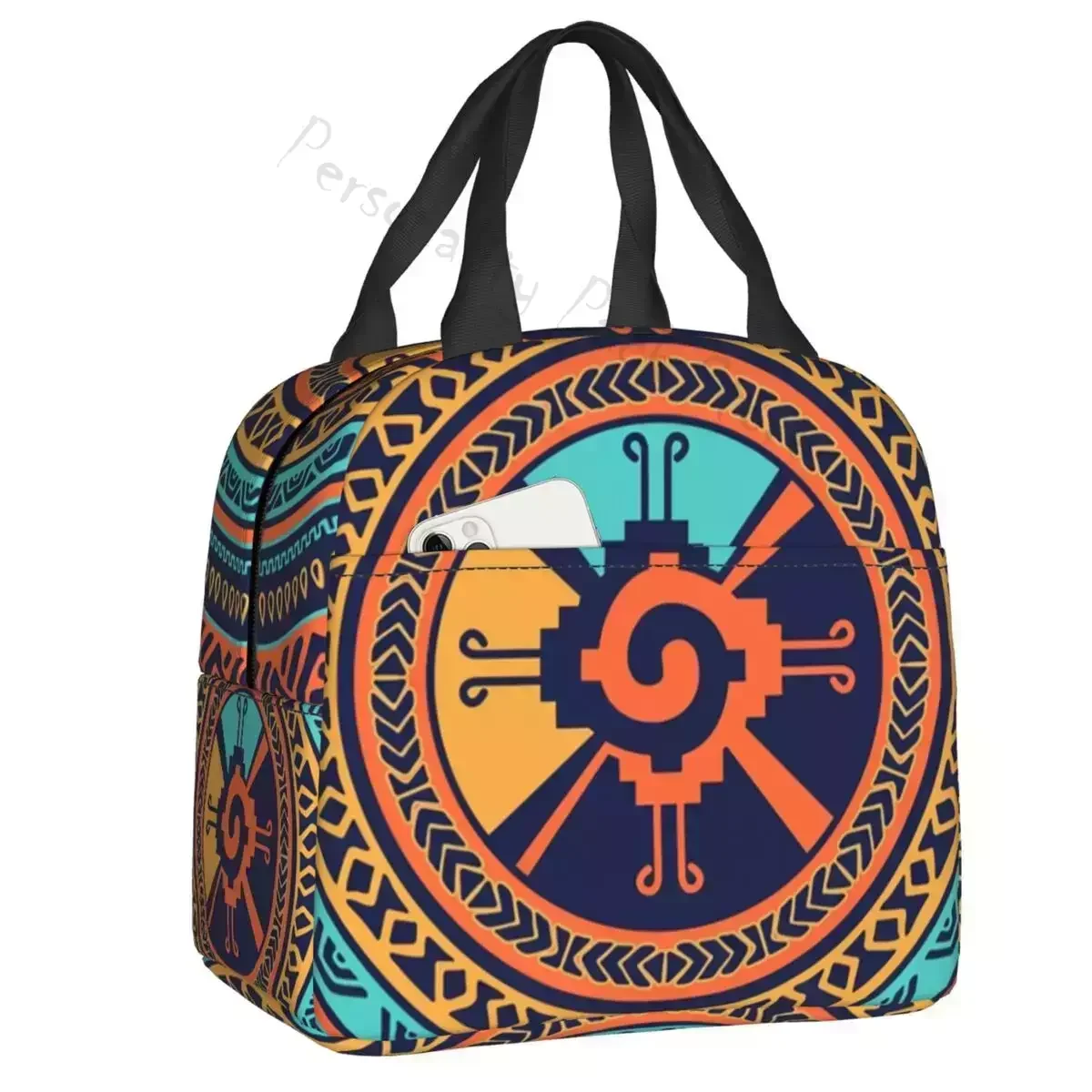 

Colorful Hunab Ku Mayan Symbol Thermal Insulated Lunch Bag Resuable Lunch Tote For Kids School Children Storage Food Box