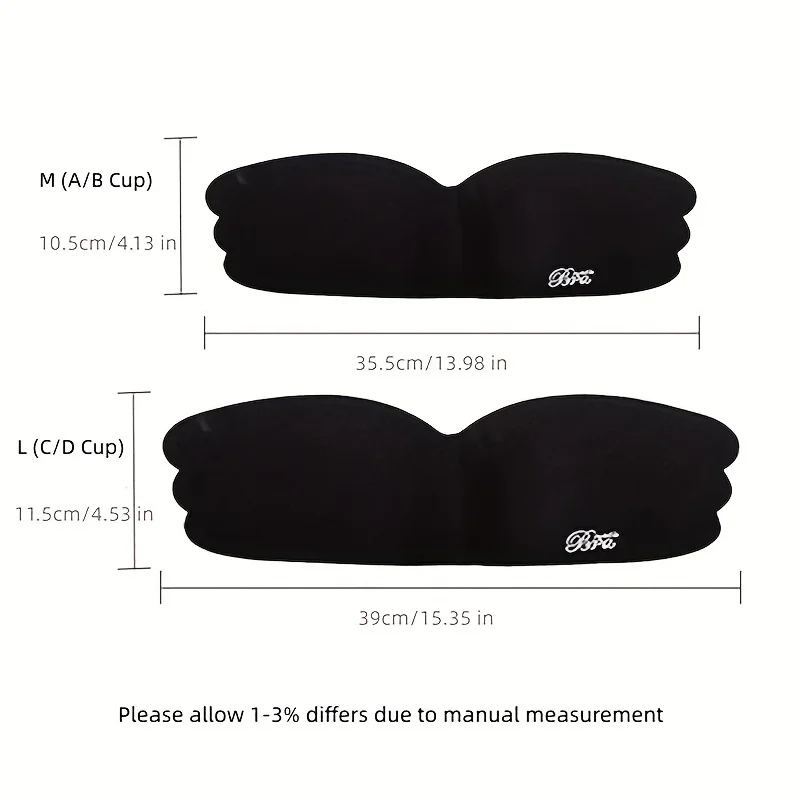 Description Picture 2 of item1 Piece Push Up Invisible Strapless Bra Silicone Self Adhesive Bras Nipple Cover Big Breasts Gathered Bralettes Underwear Bridal