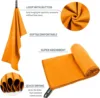 Microfiber Towel Perfect Travel & Gym & Camping Towel.   Quick Dry - Super Absorbent - Ultra Compact - Lightweight.   Suitable f 3