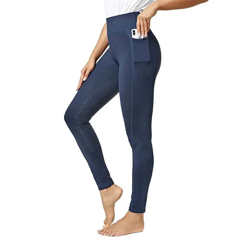Full Seat Casual Breeches Equestrian Sportswear Elastic High Waist Tight Riding Pants Drip Slip Pants Horse Riding Clothes 2