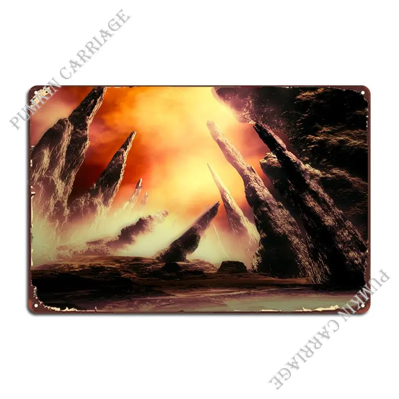 

Menacing Peaks Metal Plaque Classic Home Custom Mural Garage Tin Sign Poster