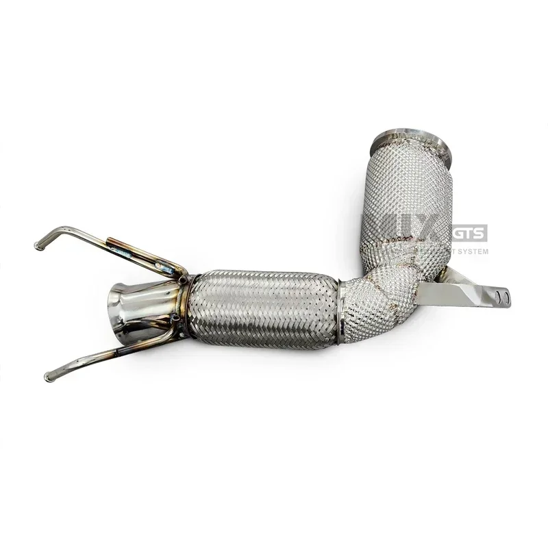 Polished Stainless Steel Catless Down Pipe, Exhaust Downpipe for BMW Mini Cooper S F55 F56, Auto Performance, High Quality