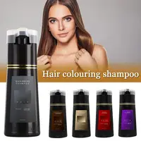 200ML Hair Coloring Shampoo Dye Shampoo For Covering Gray White Shampoo Black Brown Purple Hair Colouring Shampoo Hair Care M4C7 2