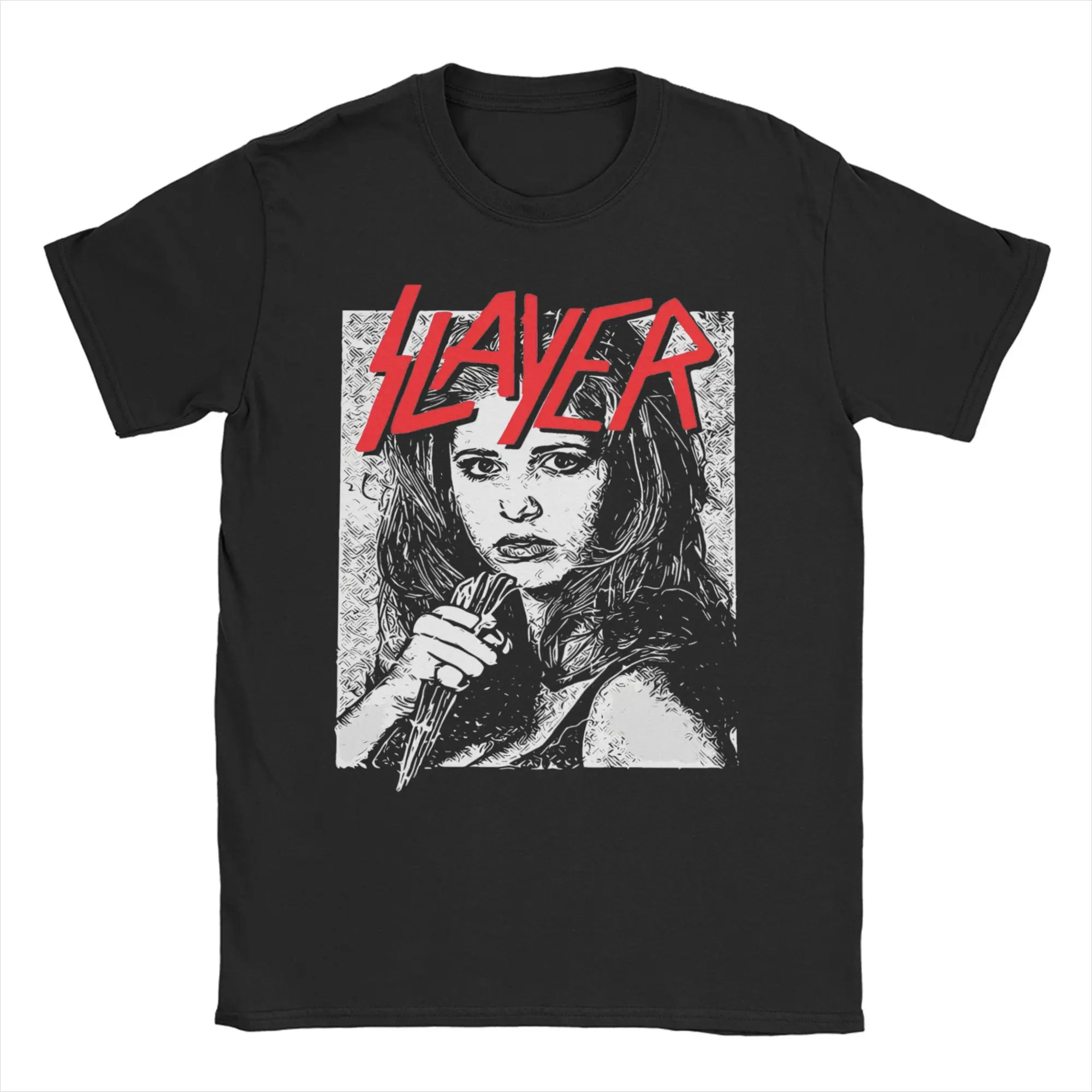 Männer Frauen T-Shirt Buffy Vampire Metal Mashup Slayer Band Reine Baumwolle T-shirt Kurzarm T Shirts O Neck kleidung Plus Größe