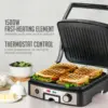 Electric Panini Press Sandwich Maker, 1500W Indoor Grill with Non-Stick Coated Plates, Temperature Control & Removable Drip Tray 3