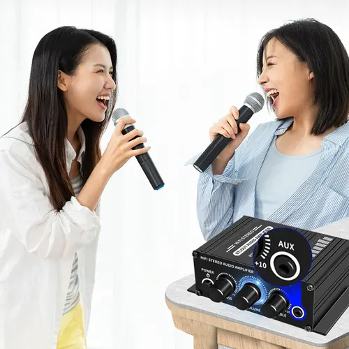 AK-270 홈 시어터 사운드 시스템용 하이파이 앰프, 2.0 채널 스테레오 오디오 사운드 앰프, 베이스 트레블 2