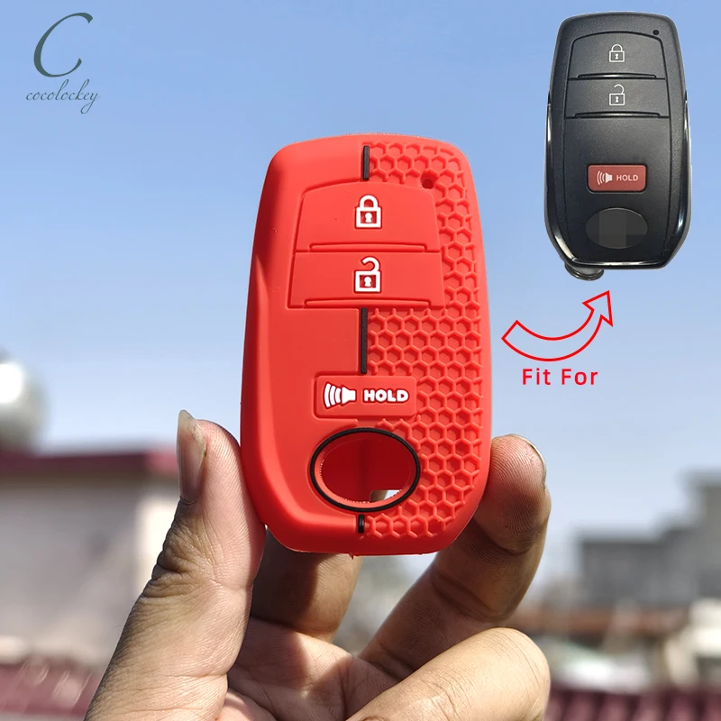 GFDesign 2 Pcs Silicone 3 Buttons Key Fob Cover Remote Case Keyless