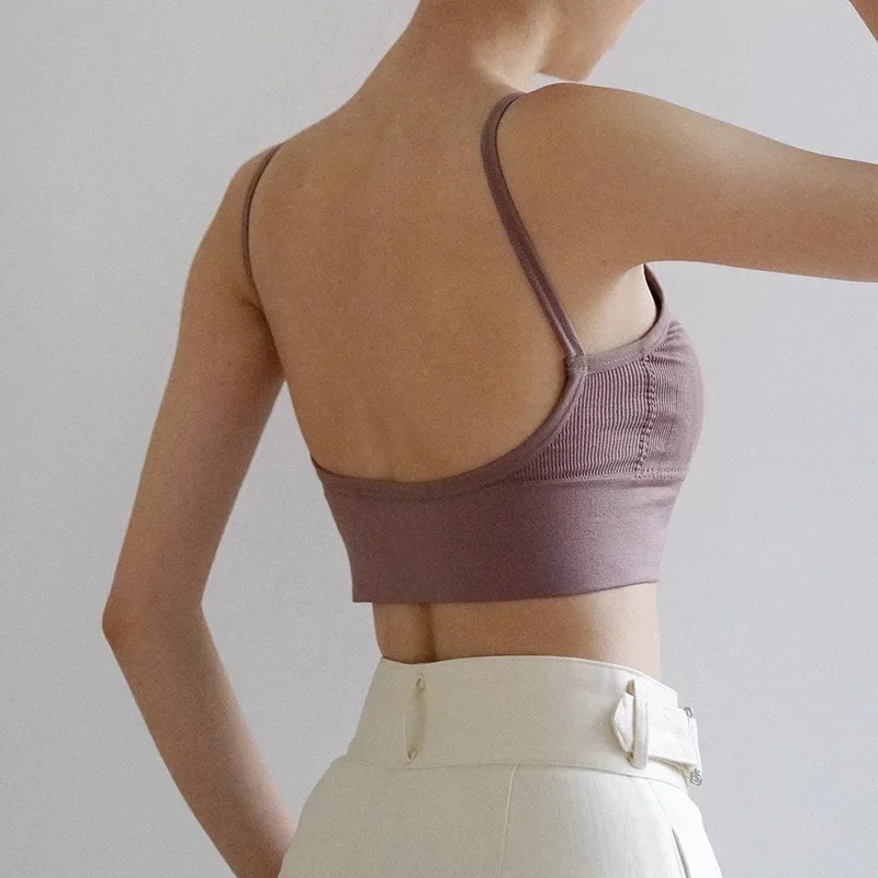 Description Picture 5 of itemWomen Sexy Crop Tops Tube Top Female Streetwear Sleeveless Camis Seamless Sports Lingerie Tee Bra Crop Top Bandeau Top Tank