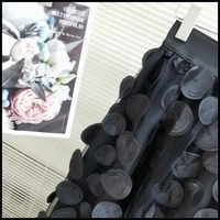 QING MO Polka Dot Women Skirt Black 2023 Spring Summer New Korean Fashion Trend Patchwork Mesh Skirt Streetwear Dress ZXF1016 - Image 6