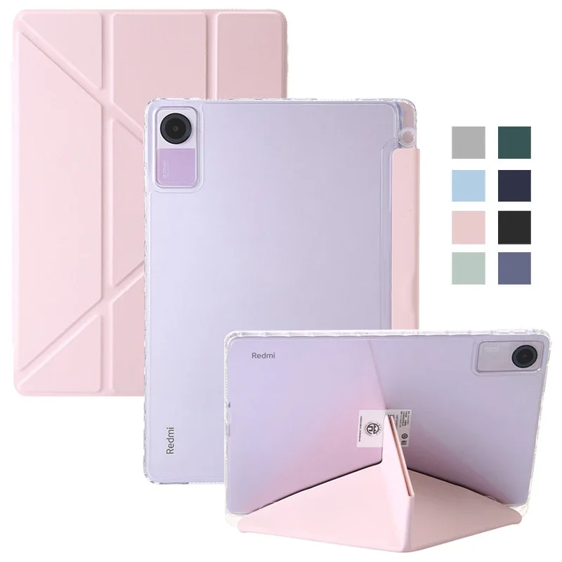 Estojo Rígido de Couro pu com Suporte para Lápis Smart Folio Cover para Xiaomi Redmi Pad se Case Acrílico 11