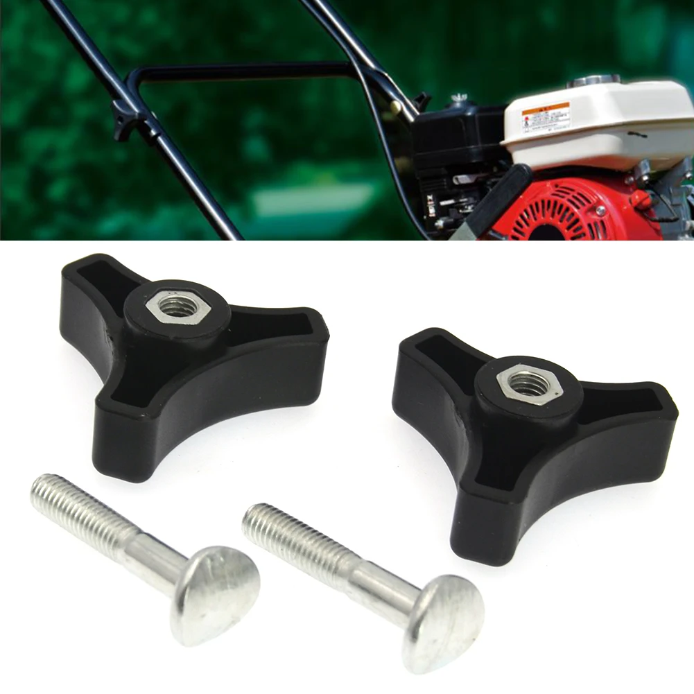 2pcs Lawn Machine Triangles Knob Handle Bolt Replacement Parts Nut Screw for Honda Lawn Mower Other Machine