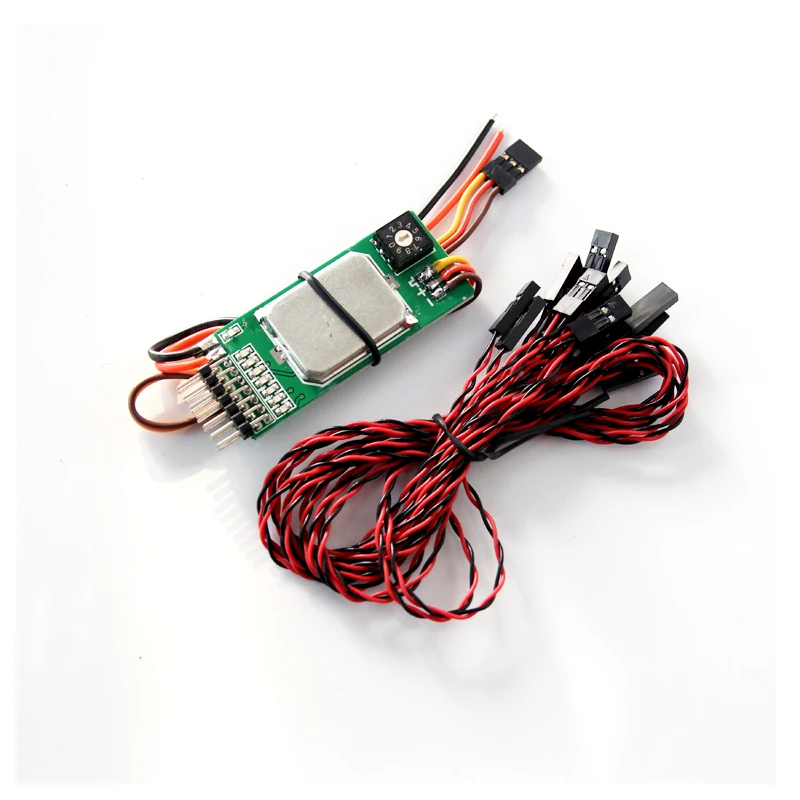 

RCD3003 Multi-function RC 7-Way Stepping Switch Smoke Light Control for RC Drone Multicopter Airplane Fixed-wing Night Flight