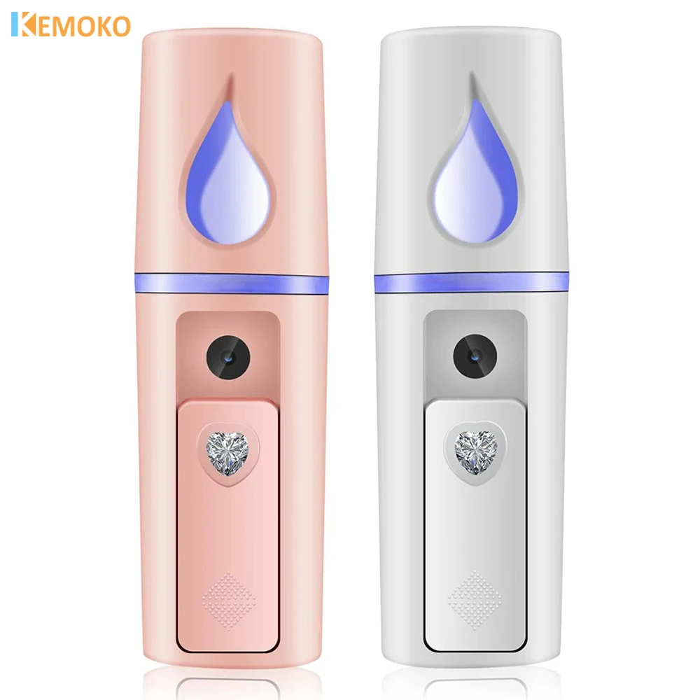 Mini Nano Mist Sprayer Cooler Facial Steamer Humidifier USB Rechargeable Face Moisturizing Nebulizer Beauty Skin Care Massager electric fan air conditioning fan usb spray water mist fan mini humidifier fan desk cooler fan adjustable air swing